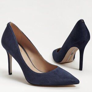 Sam Edelman Blue Suede Hazel Pointed Toe Pump, size 9.5 W